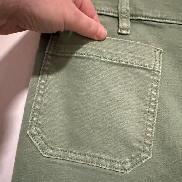 Eunina Women's Green Dawn Wide Leg Super High Rise Crop Jeans Size 29 - Picture 5 of 8